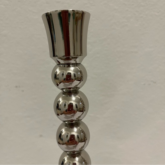 Anthropologie NIB “Sold Out” Set of 2 Small Silver Lumiere Candle Holders - Picture 6 of 12